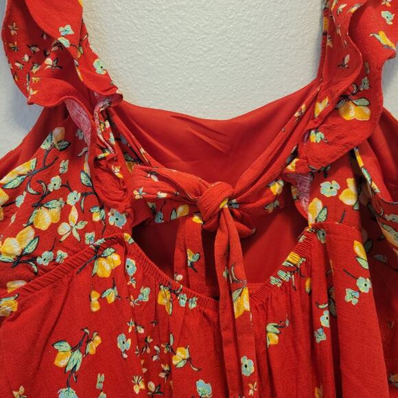 Lemon Print Linen Blend Mini Dress - Picture 5 of 7